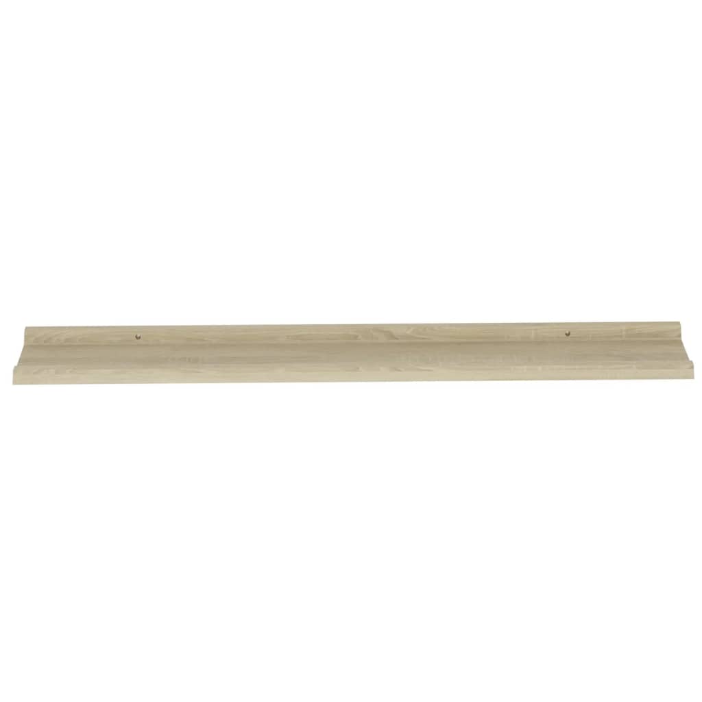 Wall Shelves 4 pcs Sonoma Oak 100x9x3 cm