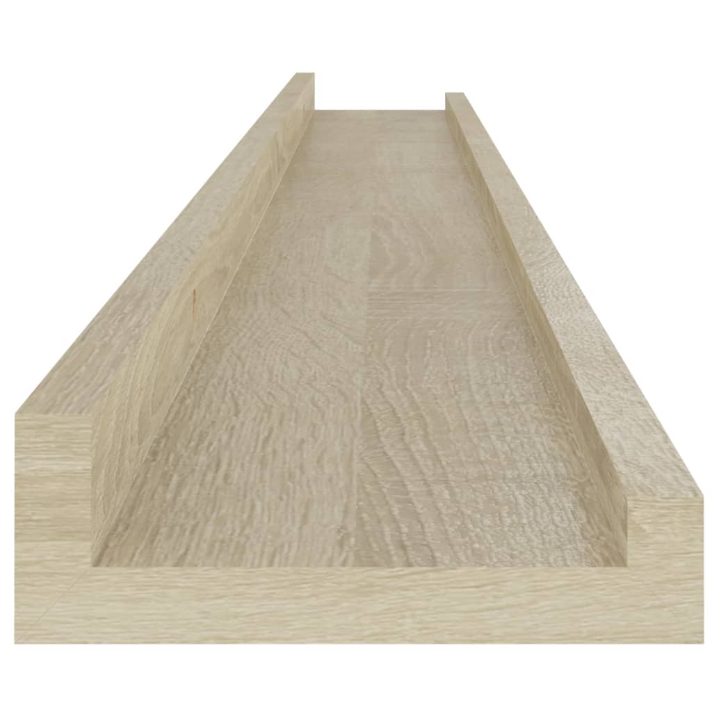 Wall Shelves 4 pcs Sonoma Oak 100x9x3 cm