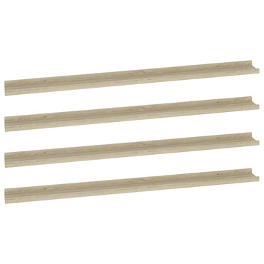 Wall Shelves 4 pcs Sonoma Oak 115x9x3 cm