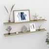 Wall Shelves 2 pcs White and Sonoma Oak 100x9x3 cm