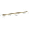 Wall Shelves 4 pcs White and Sonoma Oak 115x9x3 cm