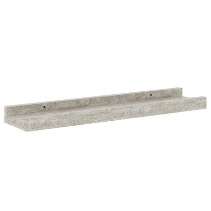 Wall Shelves 2 pcs Concrete Grey 40x9x3 cm