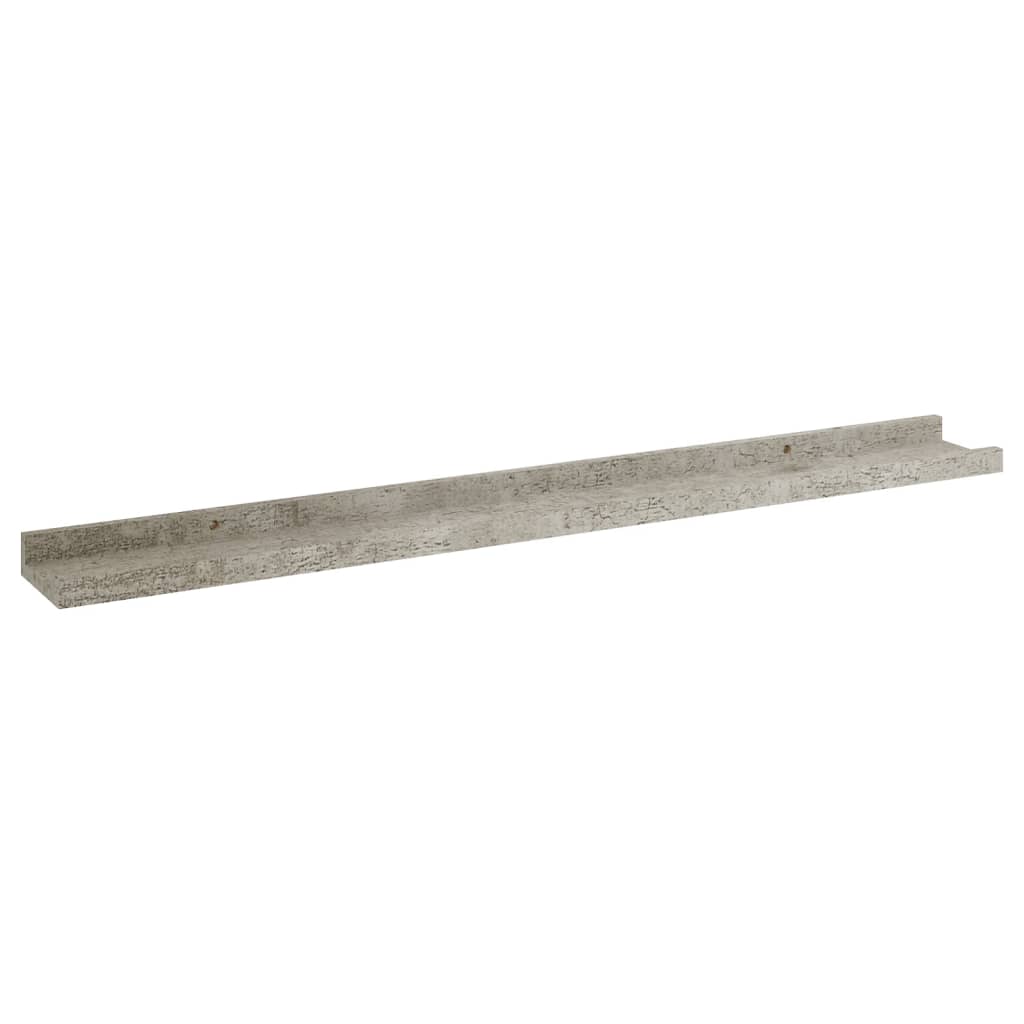 Wall Shelves 2 pcs Concrete Grey 80x9x3 cm