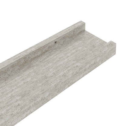 Wall Shelves 2 pcs Concrete Gray 31.5"x3.5"x1.2