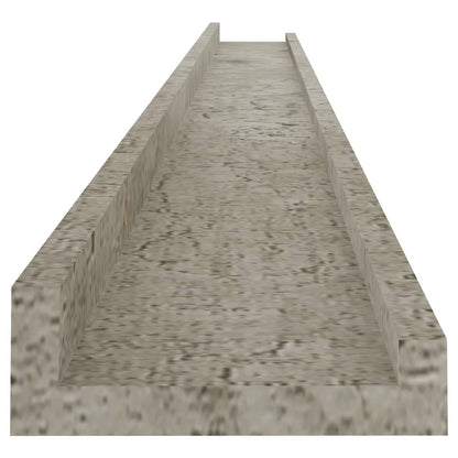 Wall Shelf Set of 2 Concrete Gray MDF 45.3 x 3.5 x 1.2 in
