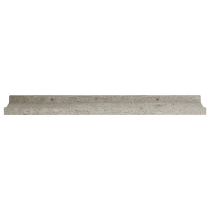 Wall Shelf Set of 4 Concrete grey MDF 23.6x3.5x1.2 in