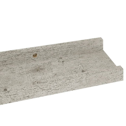 Wall Shelf Set of 4 Concrete grey MDF 23.6x3.5x1.2 in