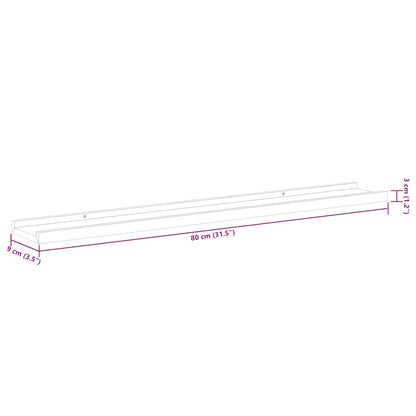 Wall Shelves 4 pcs Concrete Grey 80x9x3 cm