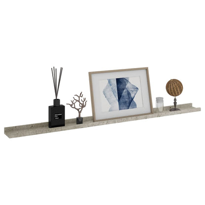 Wall Shelves 4 pcs Concrete Gray 45.3"x3.5"x1.2"