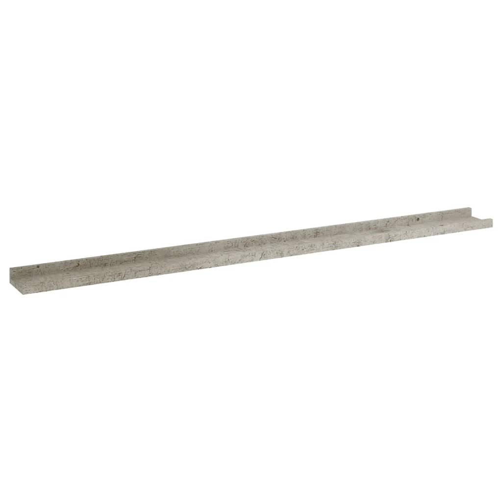 Wall Shelves 4 pcs Concrete Gray 45.3"x3.5"x1.2"