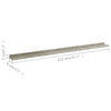Wall Shelves 4 pcs Concrete Grey 115x9x3 cm