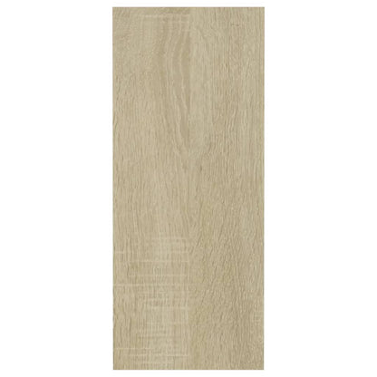 Wall Cube Shelf Set of 3 White and Sonoma Oak MDF Small to Medium