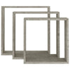 Wall Cube Shelves 3 pcs Concrete Grey