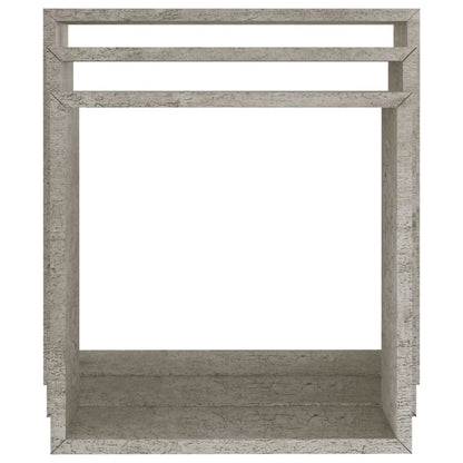 Wall Cube Shelf Set of 3 Concrete Gray MDF