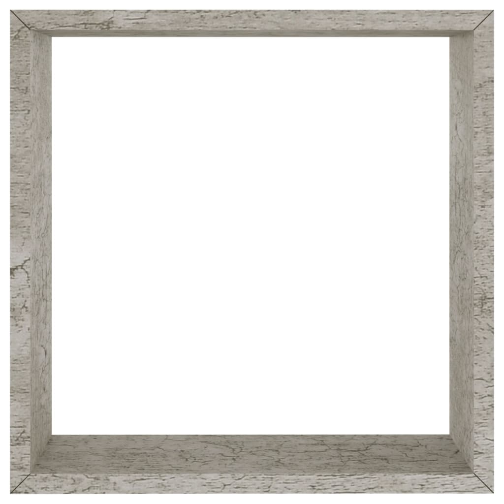 Wall Cube Shelf Set of 3 Concrete Gray MDF