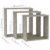 Wall Cube Shelves 3 pcs Concrete Grey