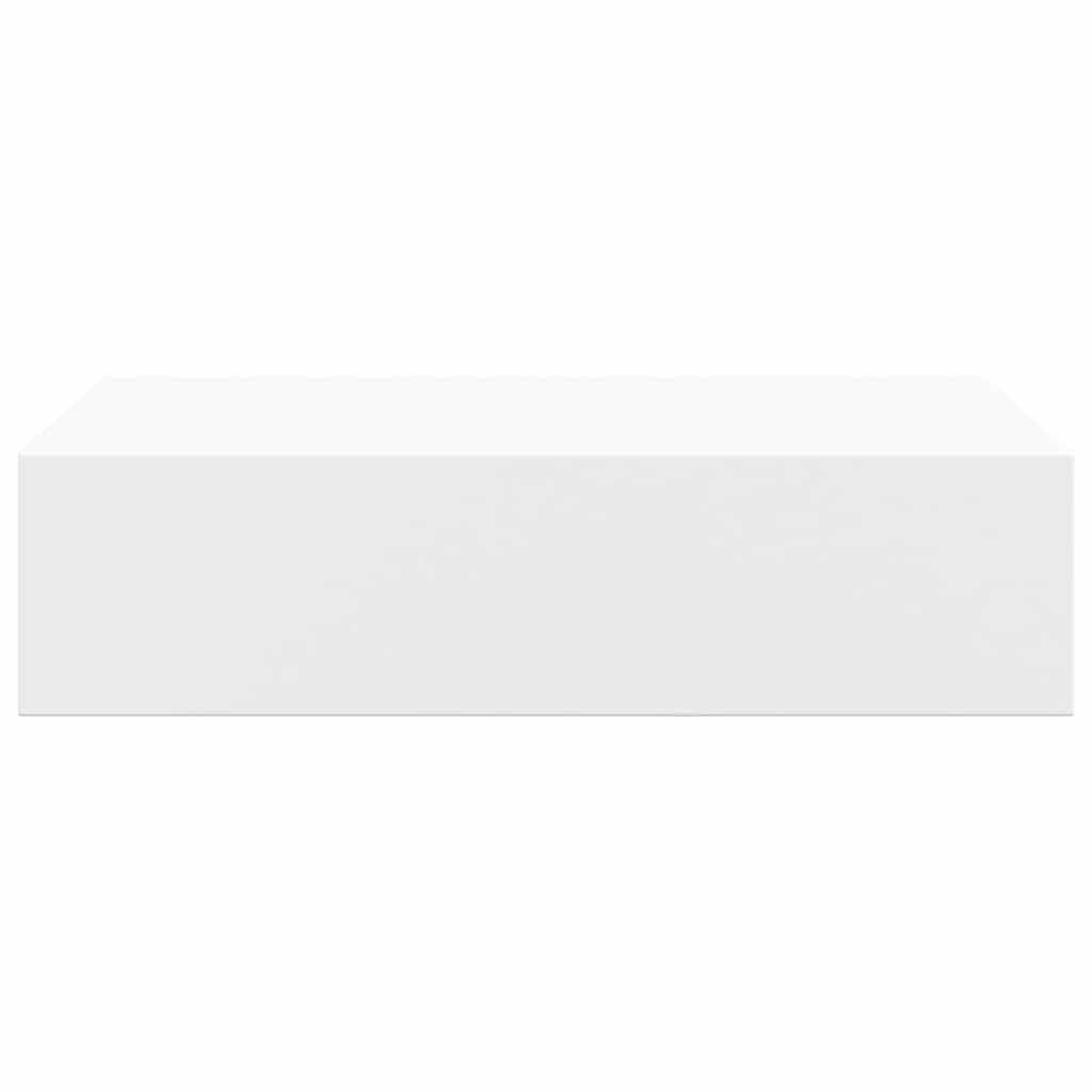 Wall-mounted Drawer Shelf White 40x23.5x10 cm MDF