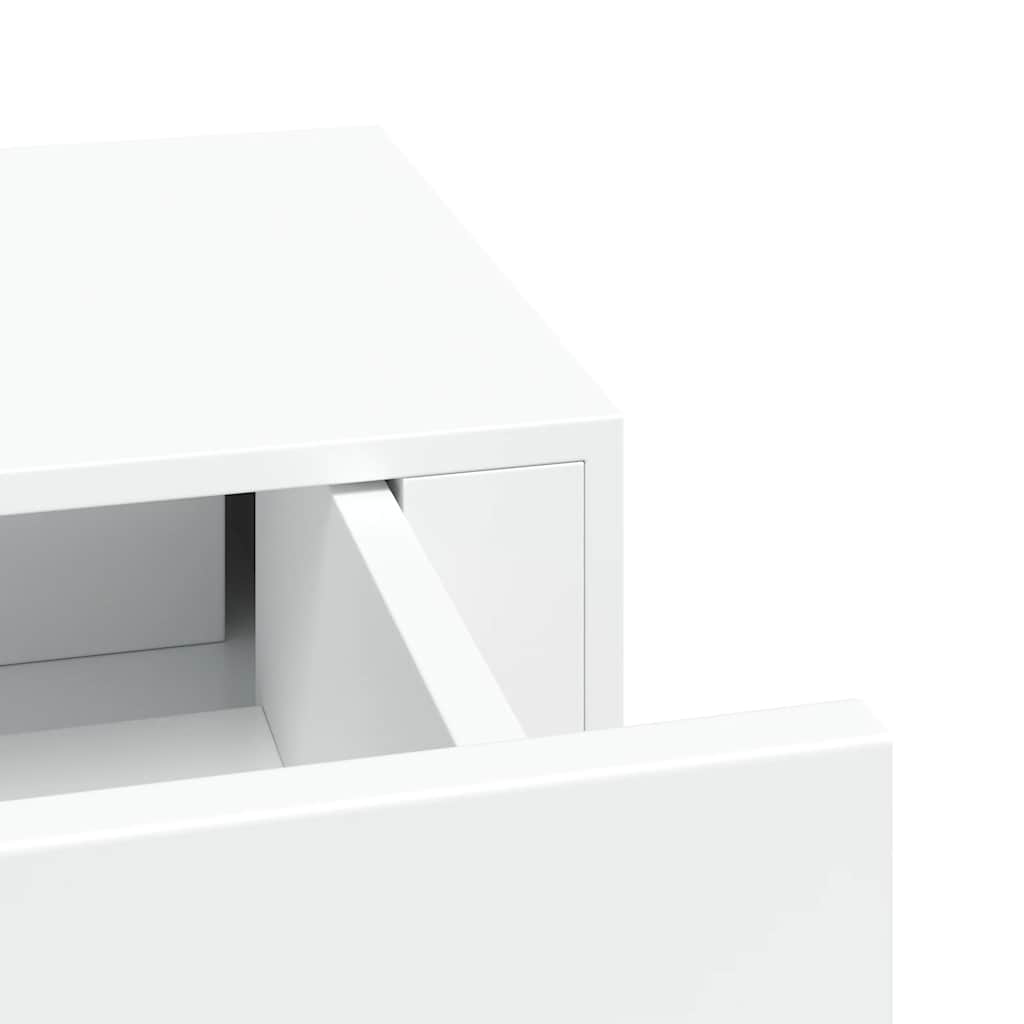 Wall-mounted Drawer Shelf White 40x23.5x10 cm MDF