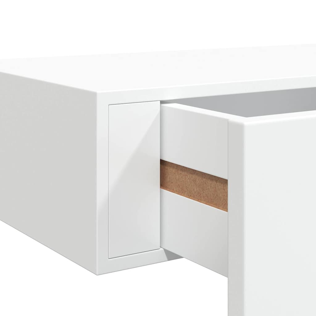 Wall-mounted Drawer Shelf White 40x23.5x10 cm MDF