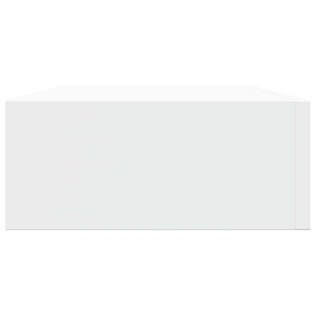 Wall-mounted Drawer Shelves 2 pcs White 40x23.5x10 cm MDF