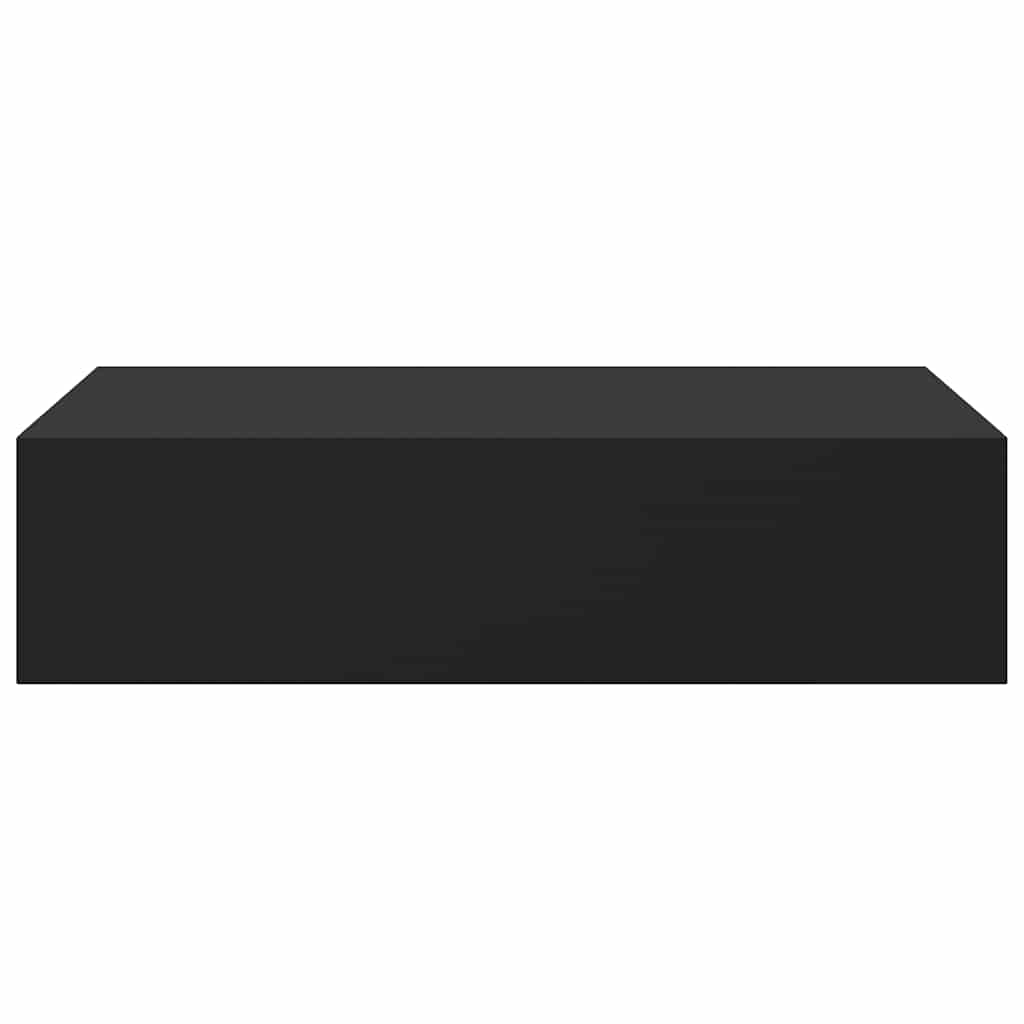 Drawer Shelf | Black | MDF | Compact | Wall-Mounted Drawer Shelf