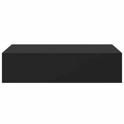 Drawer Shelf | Black | MDF | Compact | Wall-Mounted Drawer Shelf