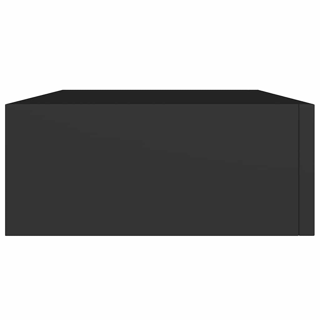 Drawer Shelf | Black | MDF | Compact | Wall-Mounted Drawer Shelf