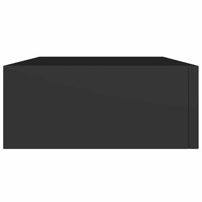 Drawer Shelf | Black | MDF | Compact | Wall-Mounted Drawer Shelf