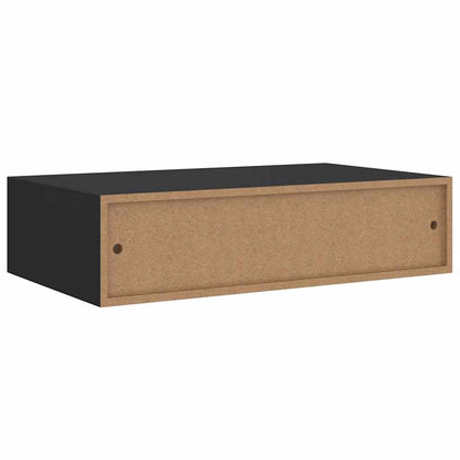 Wall-mounted Drawer Shelves 2 pcs Black 40x23.5x10cm MDF