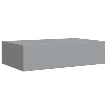 Drawer Shelf | Grey | MDF, metal | Compact | Floating Shelf | Rectangular