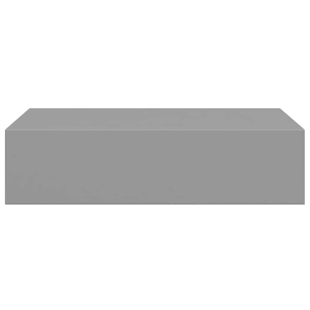 Drawer Shelf | Grey | MDF, metal | Compact | Floating Shelf | Rectangular