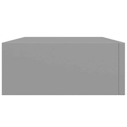 Drawer Shelf | Grey | MDF, metal | Compact | Floating Shelf | Rectangular