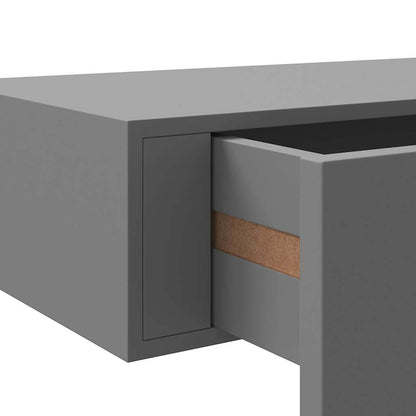 Wall-mounted Drawer Shelves 2 pcs Grey 40x23.5x10cm MDF