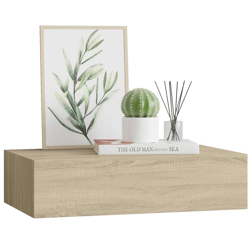 Drawer Shelf | Oak | MDF, metal | Medium | Wall mounting | Drawer Shelf