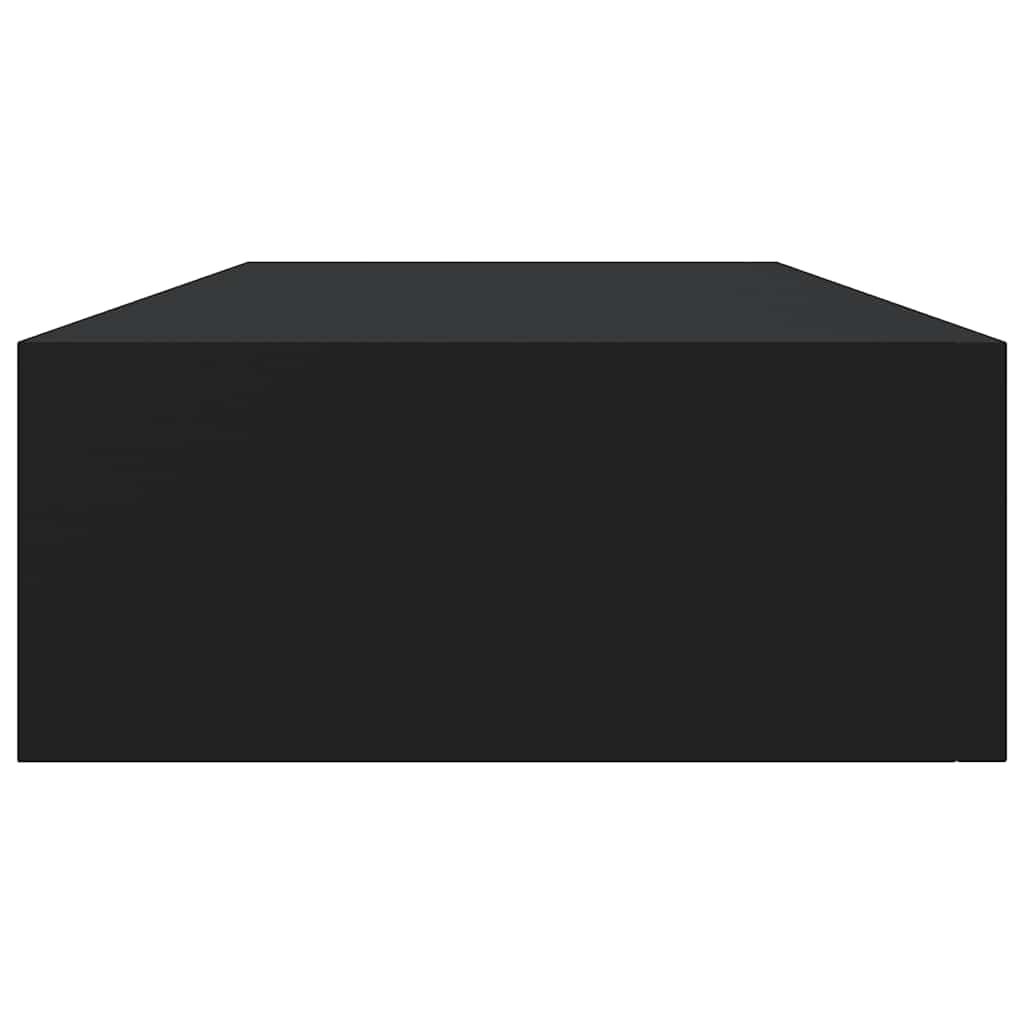 Drawer Shelf | Black | MDF, Metal | Compact | Wall-Mounted Drawer Shelf