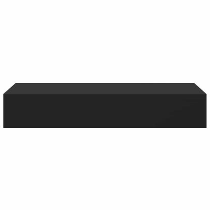 Wall-mounted Drawer Shelves 2 pcs Black 60x23.5x10cm MDF