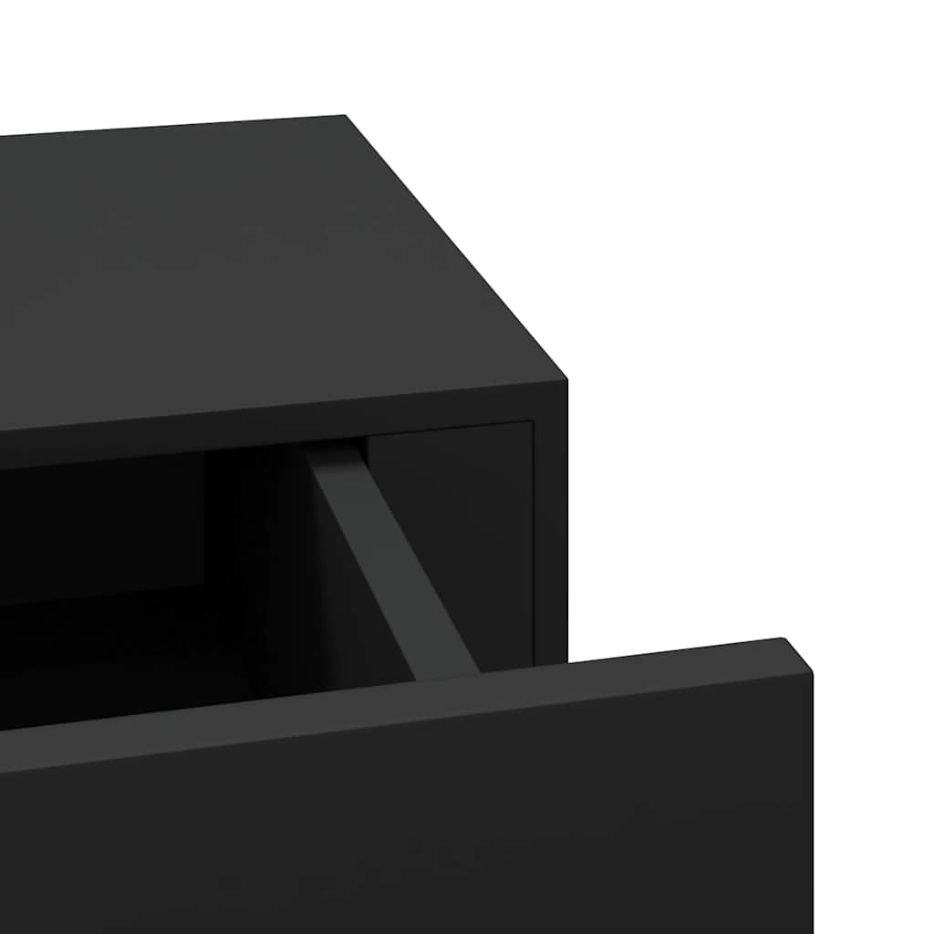 Wall-mounted Drawer Shelves 2 pcs Black 60x23.5x10cm MDF