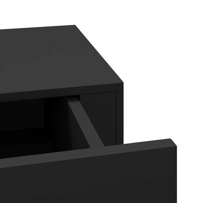 Wall-mounted Drawer Shelves 2 pcs Black 60x23.5x10cm MDF