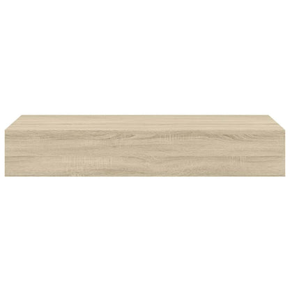 Wall-mounted Drawer Shelves 2 pcs Oak 60x23.5x10cm MDF