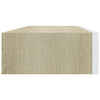 Wall Drawer Shelves 2 pcs Oak and White 60x23.5x10cm MDF