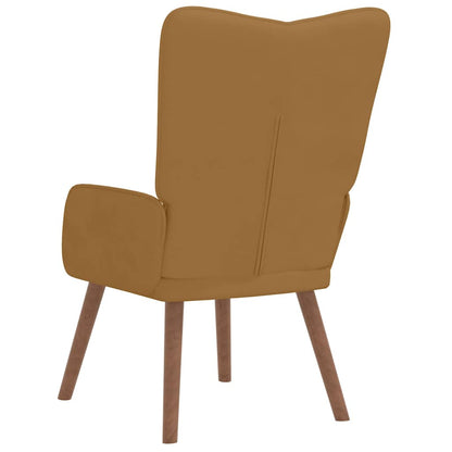 Relaxing Chair Brown Velvet