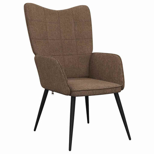Relaxing Chair Brown Fabric