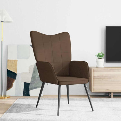 Relaxing Chair Brown Fabric