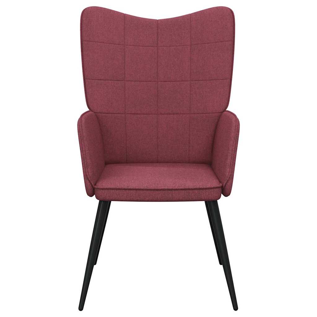Relaxing Chair Wine Red Fabric