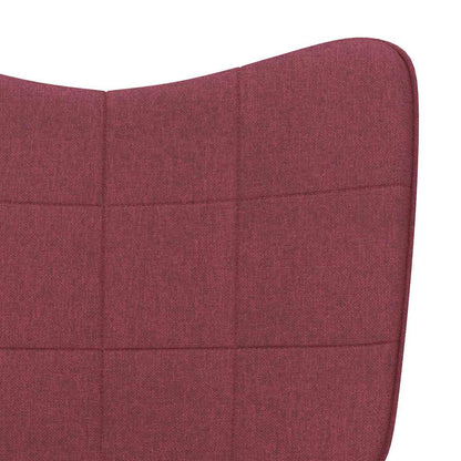 Rocking Chair Wine Red Fabric