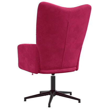 Relaxing Chair Wine Red Velvet