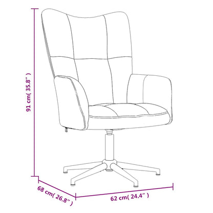 Relaxing Chair Brown Velvet