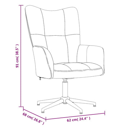 Relaxing Chair Brown Velvet