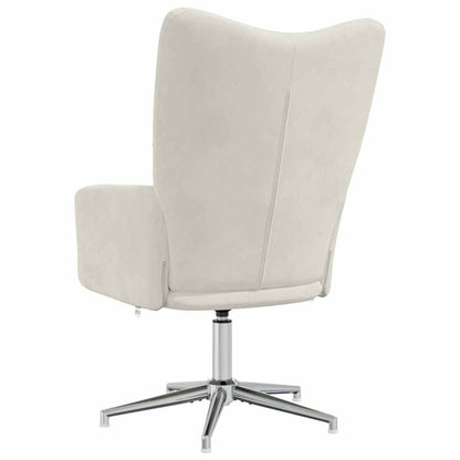 Relaxing Chair Cream White Velvet