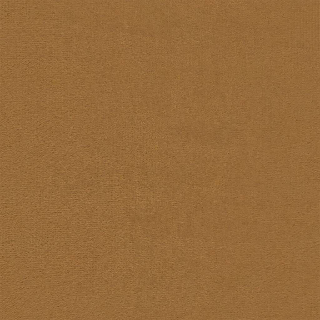 Relaxing Chair with a Stool Brown Velvet
